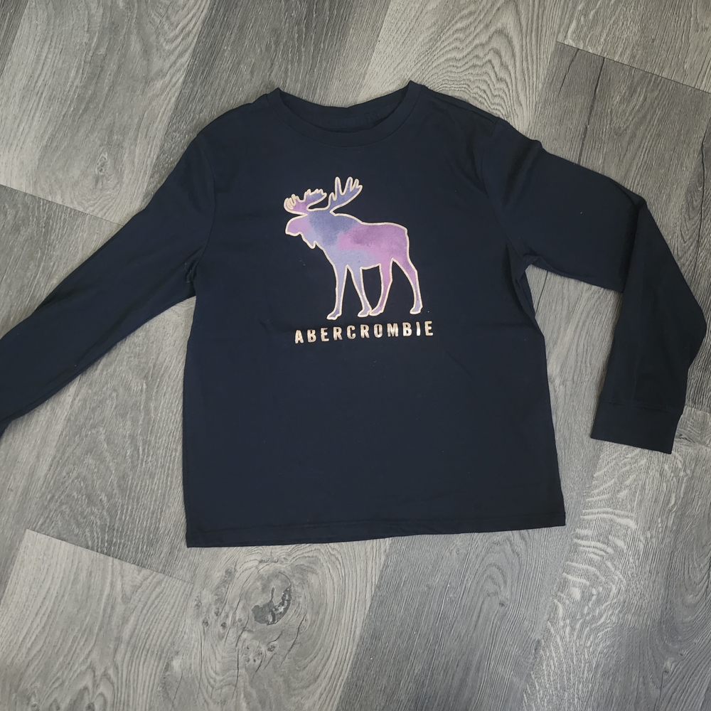 Abercrombie Kids Long Sleeve Shirt with Moose Graphic